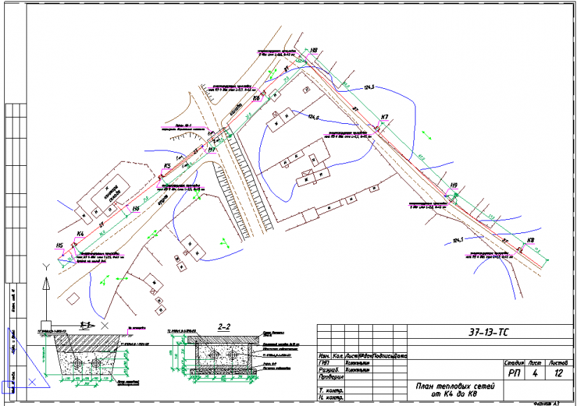 План тепловой сети