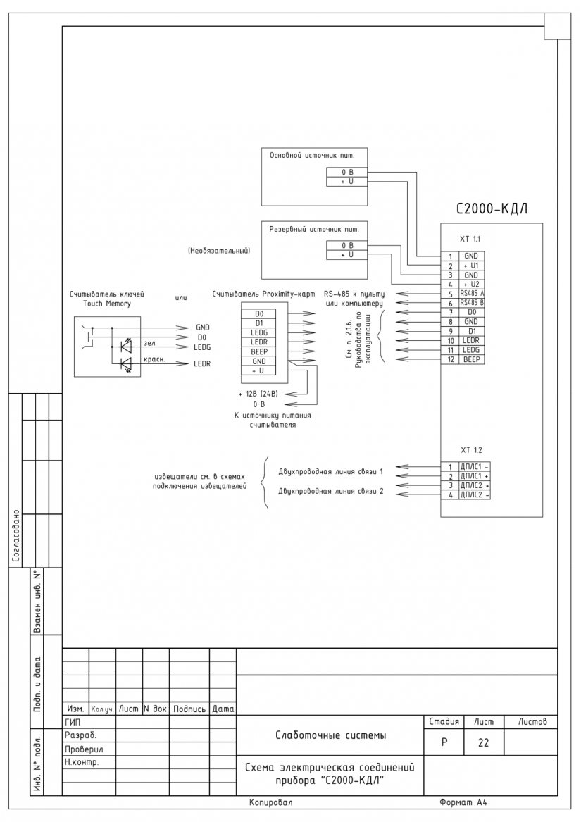 Технические характеристики Блок сигнально пусковой адресный  СП4 220